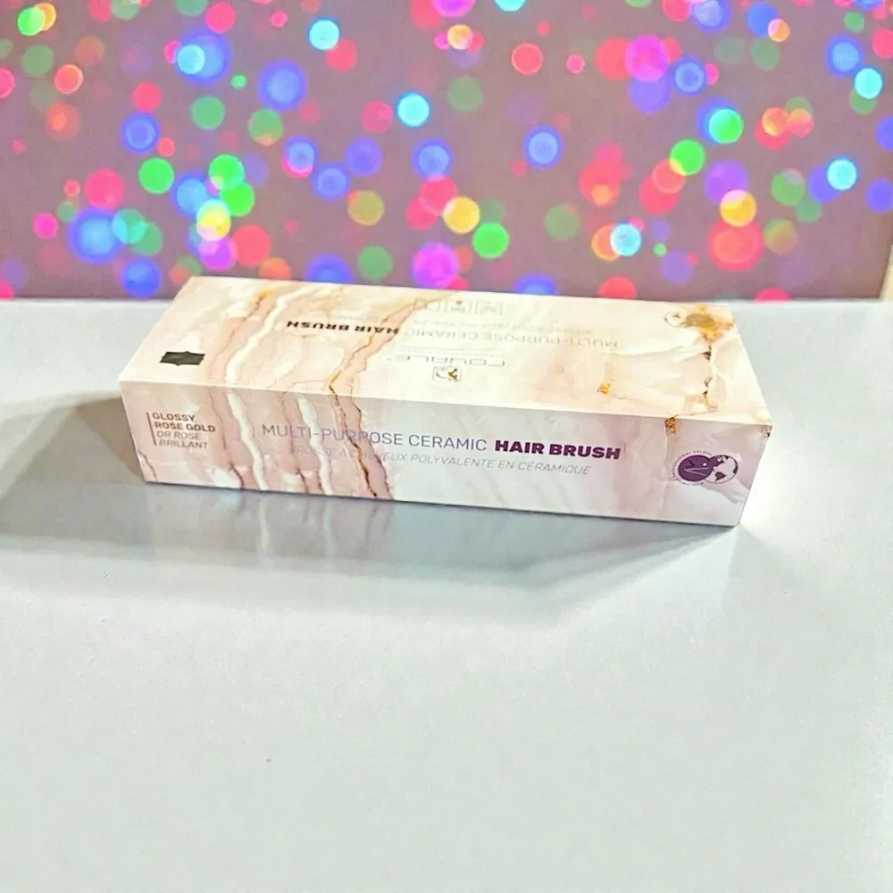 Royale Multi-Purpose Ceramic Hair Brush in Glossy Rose Gold Brand New In Box